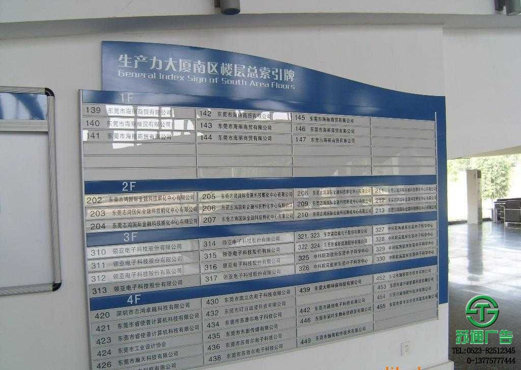 樓層索引標識牌