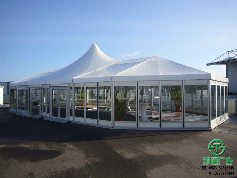 異型活動帳篷搭建現場展示圖選擇蘇通廣告 異型活動帳篷搭建