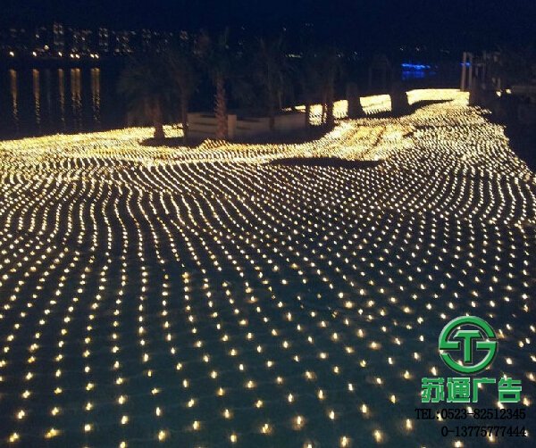 市政樓宇樓體亮化LED網燈展示圖蘇通廣告提供